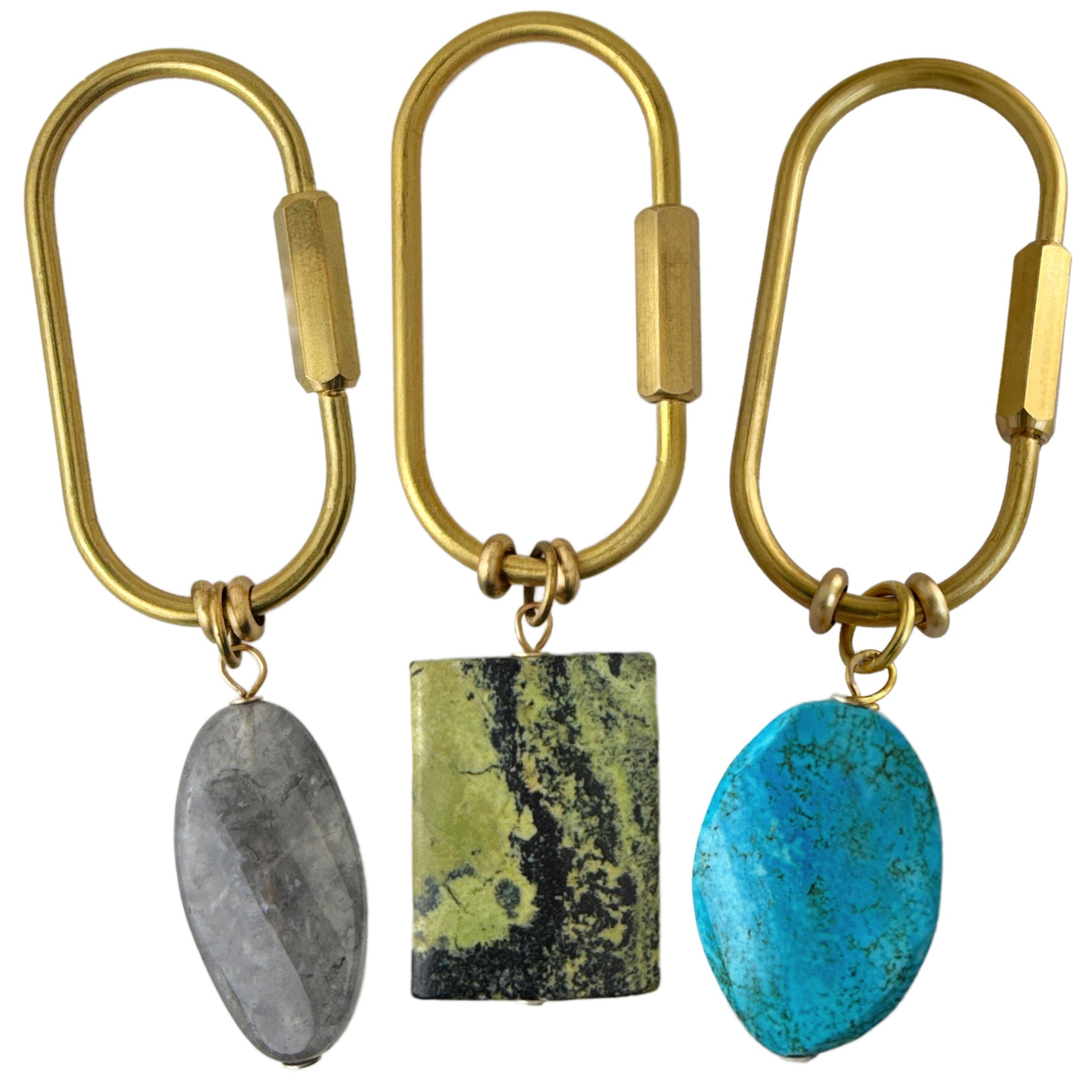 Gemstone Keyring | Rock & Key – Oval Carabiner – A handcrafted key ring by Alysian.