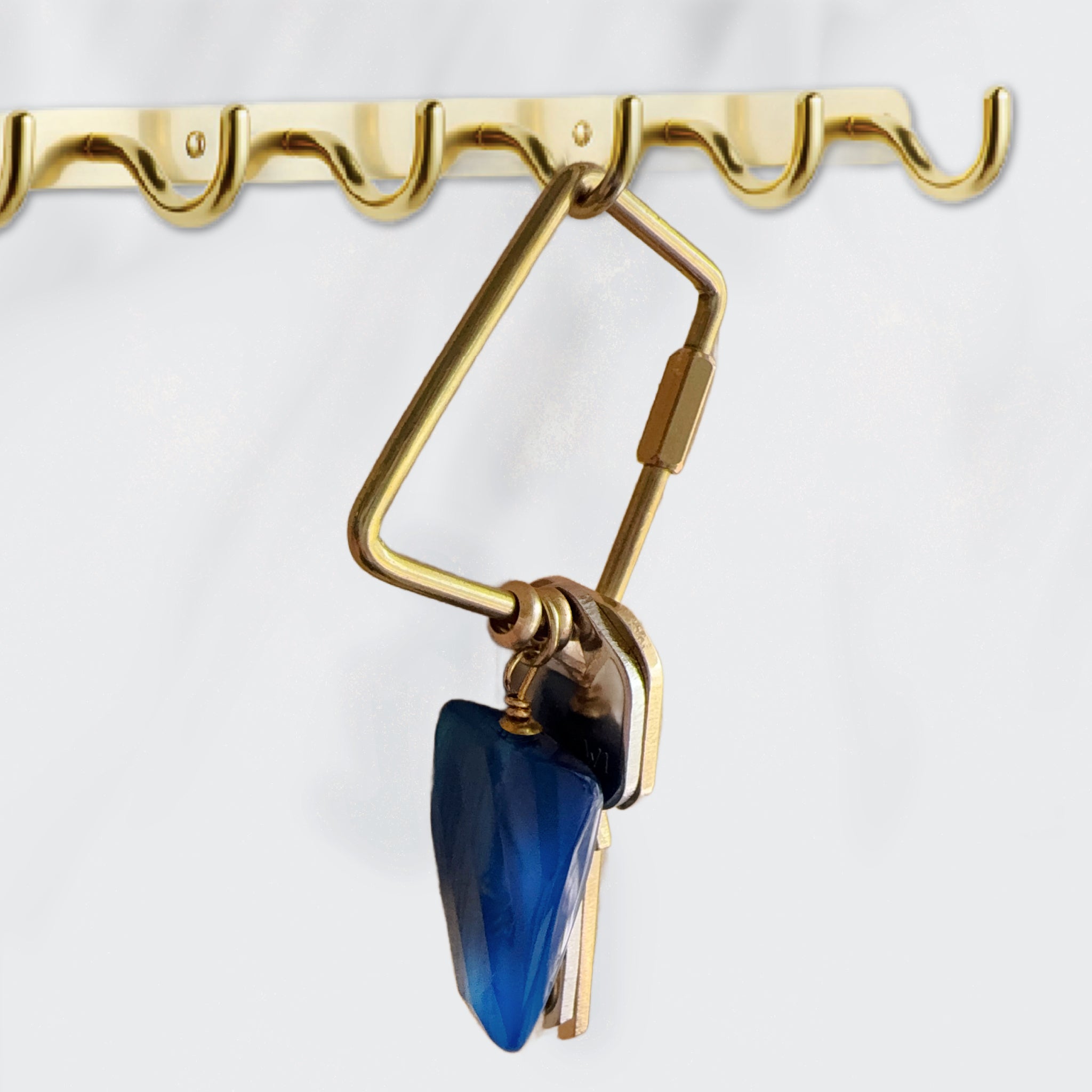 Gemstone Keyring | Rock & Key – Trapezoid Carabiner – A handcrafted key ring by Alysian.