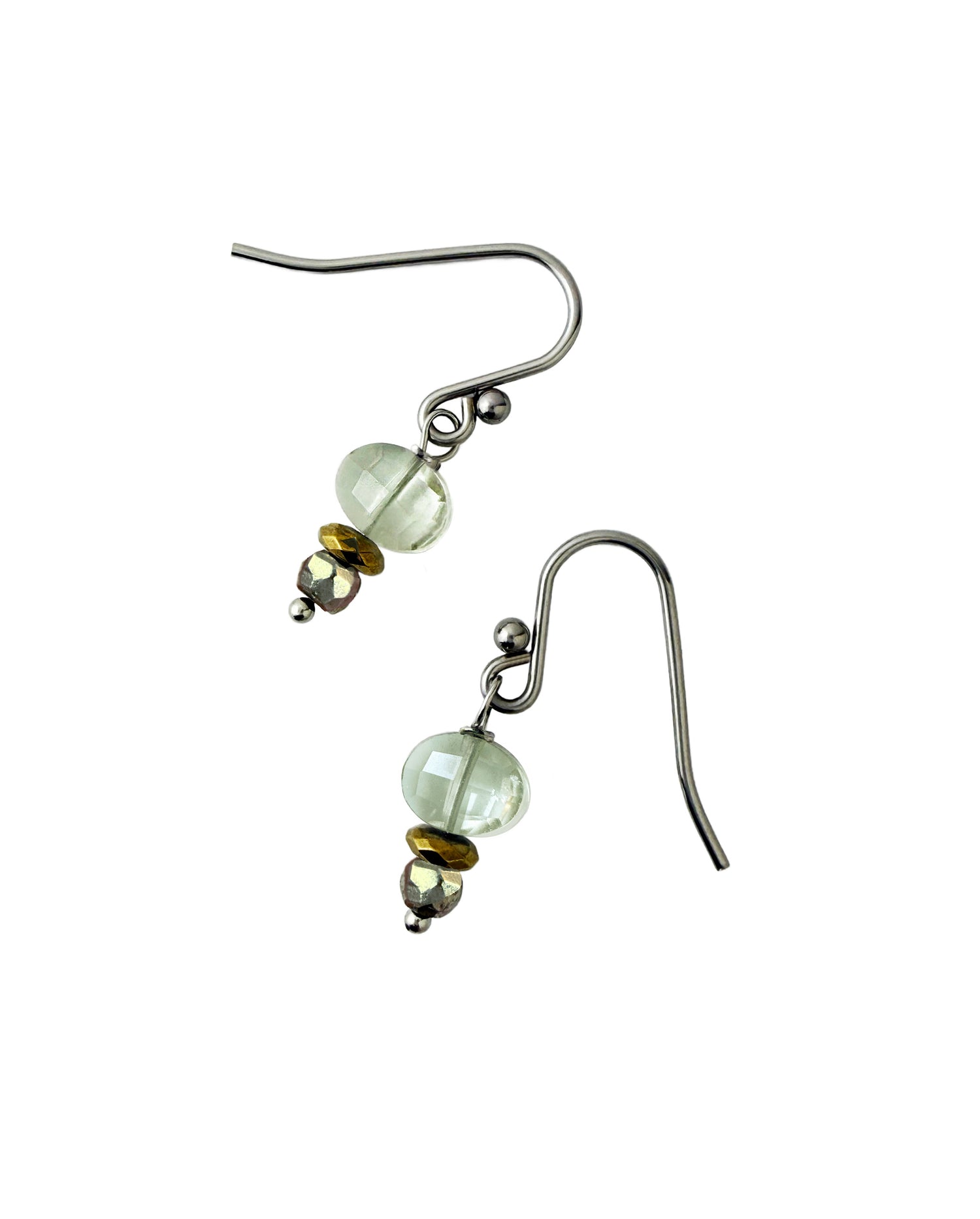 Sylvie Earring - Green Amethyst – A handcrafted earrings by Alysian.