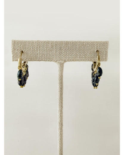 Calitha Huggie Earring – Black Pearl – A handcrafted earrings by Alysian.