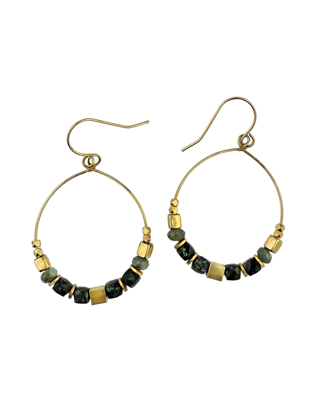 Ardeen Hoop Earring - Seraphinite – A handcrafted earring by Alysian.