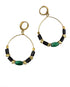 Caden Malachite Hoop Earring – A handcrafted earring by Alysian.