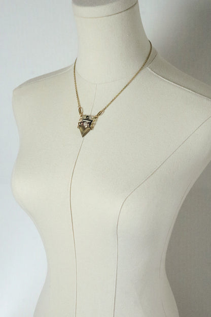 Cheren Chevron Pendant Necklace – A handcrafted necklace by Alysian.
