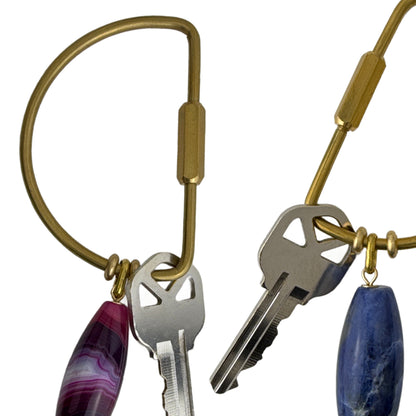 Gemstone Keyring | Rock &amp; Key – D-Style Carabiner – A handcrafted key ring by Alysian.