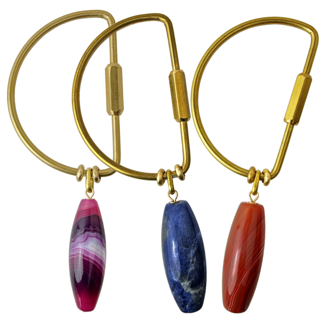 Gemstone Keyring | Rock &amp; Key – D-Style Carabiner – A handcrafted key ring by Alysian.