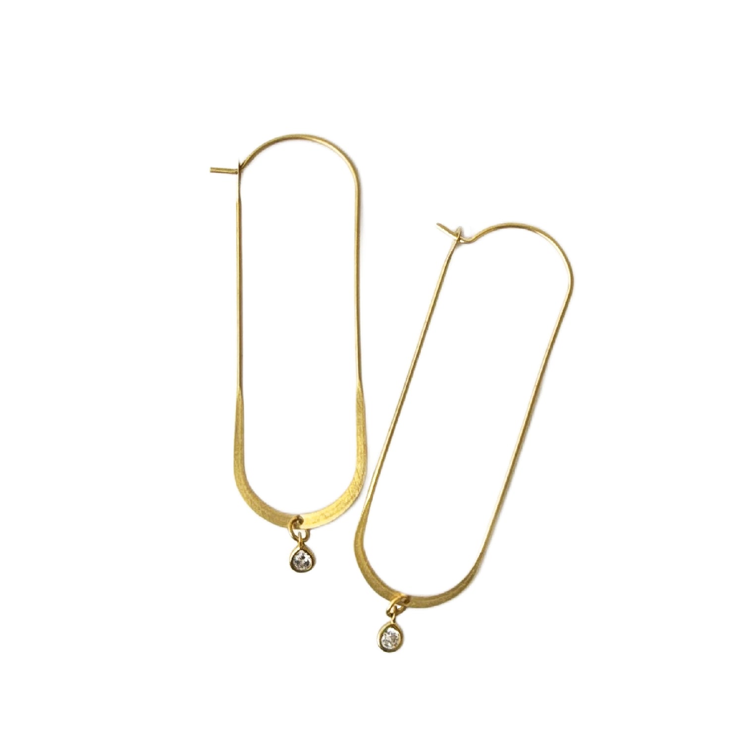 Fawn Hoop Zircon Earring – A handcrafted earrings by Alysian.