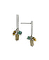 Iona Earring – Silver Tone / Smoky Quartz Mix – A handcrafted earrings by Alysian.