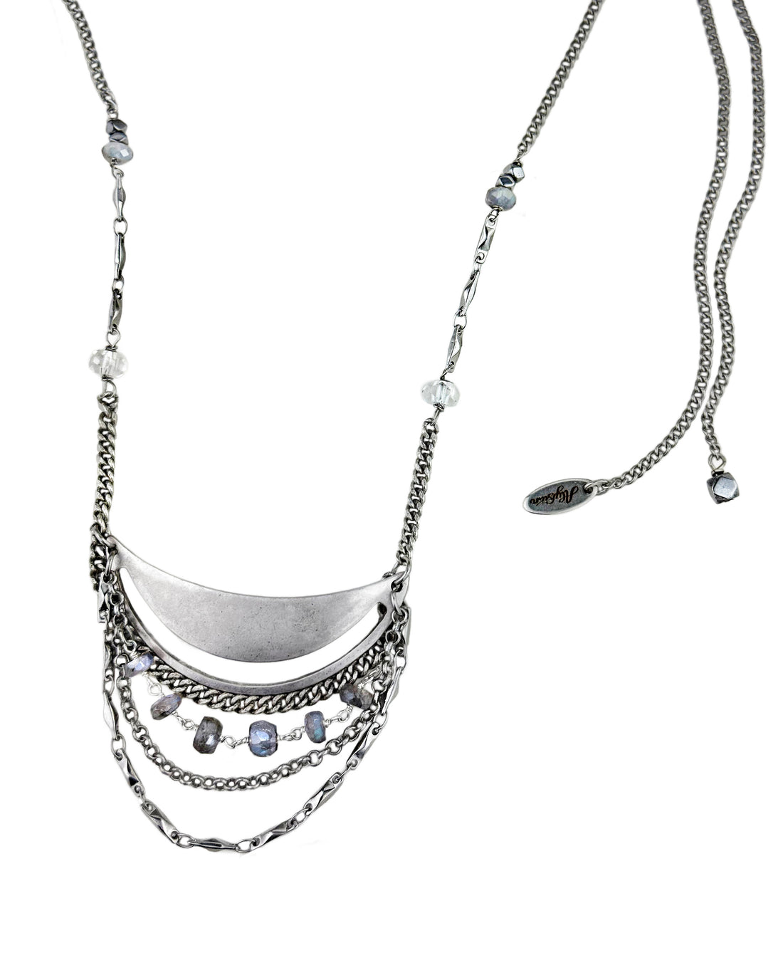 Lusine (Any Length) Pendant Necklace - silver – A handcrafted necklace by Alysian.