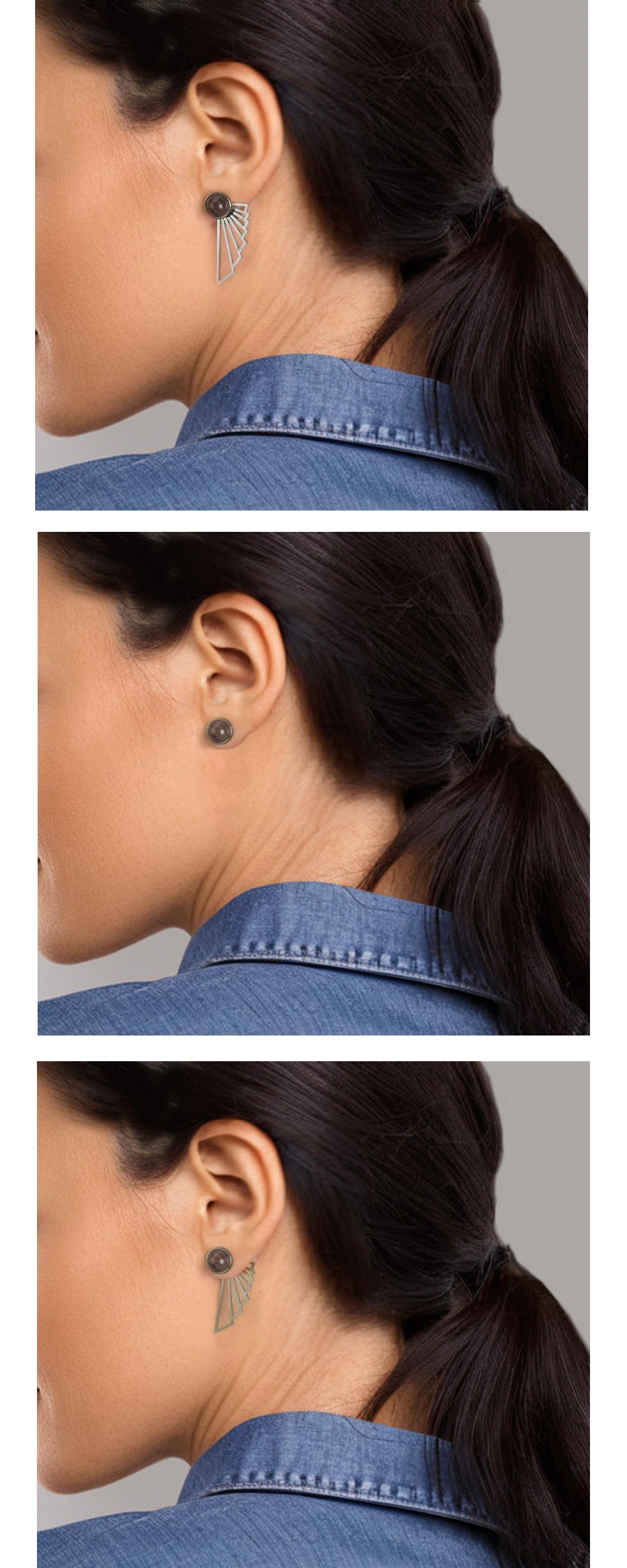 Pegasus Front to Back Earring - Amethyst – A handcrafted earrings by Alysian.