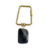 Gemstone Keyring | Rock & Key – Trapezoid Carabiner Black (Hypersthene) – A handcrafted key ring by Alysian.