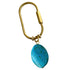 Gemstone Keyring | Rock & Key – Oval Carabiner Blue (turquoise stone) – A handcrafted key ring by Alysian.