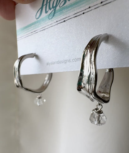 Waverly Quartz Hoop Earring